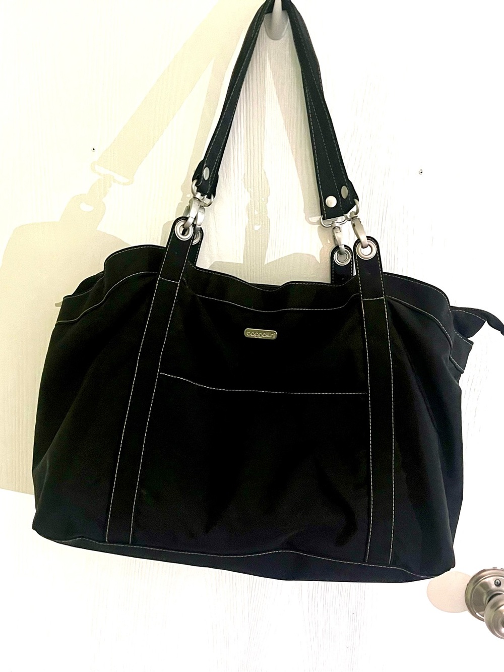 Baggallini Black Large Nylon Tote